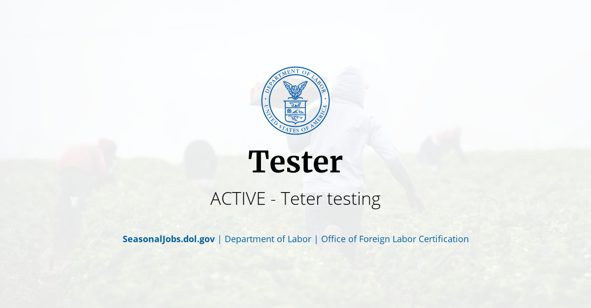 Tester SeasonalJobs.dol.gov