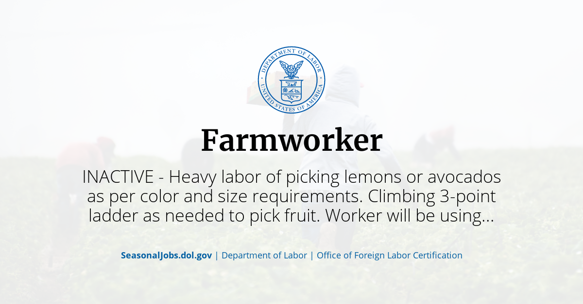 Farmworker SeasonalJobs.dol.gov