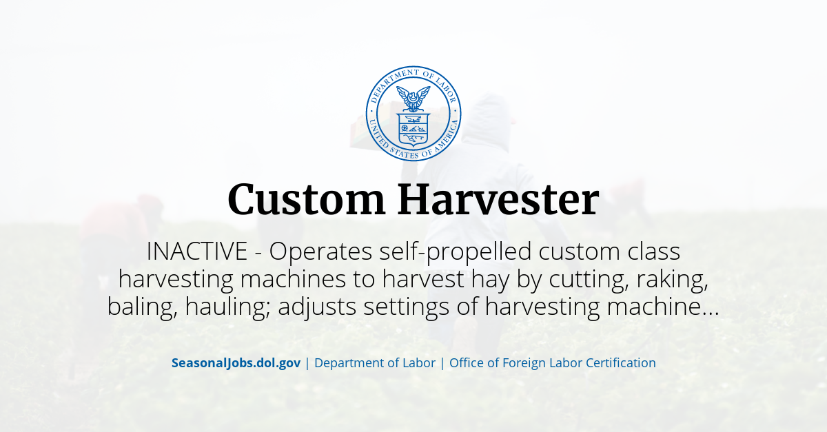 Custom Harvester SeasonalJobs.dol.gov