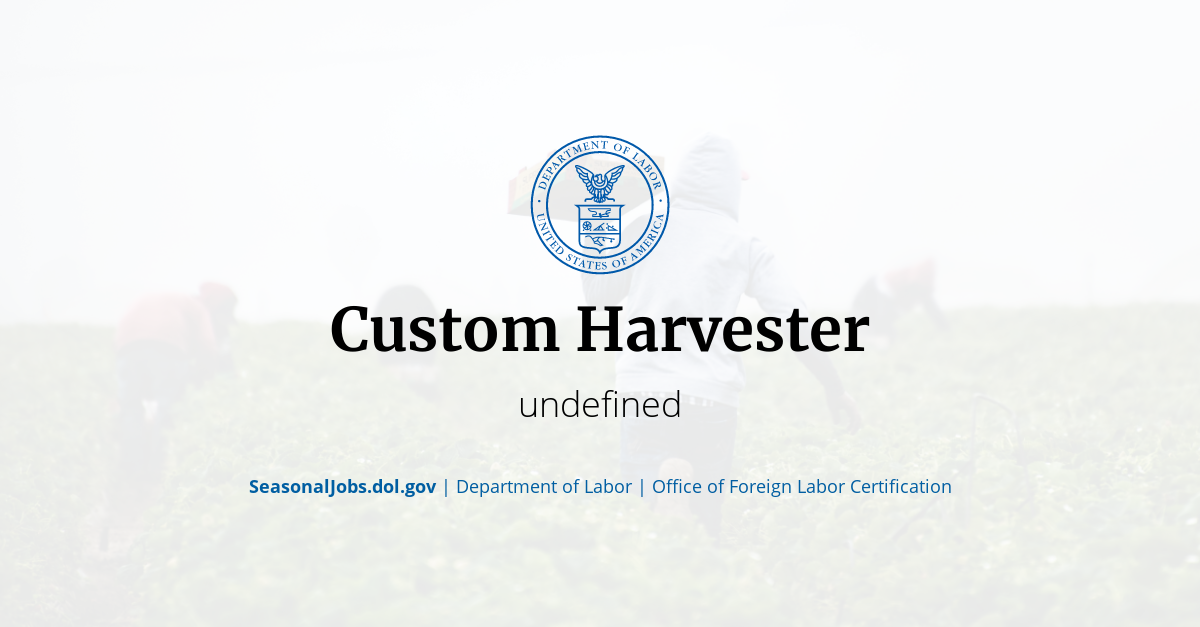 Custom Harvester SeasonalJobs.dol.gov