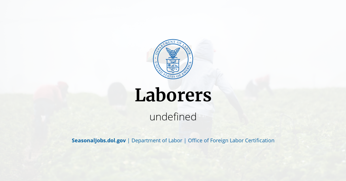 Laborers SeasonalJobs.dol.gov