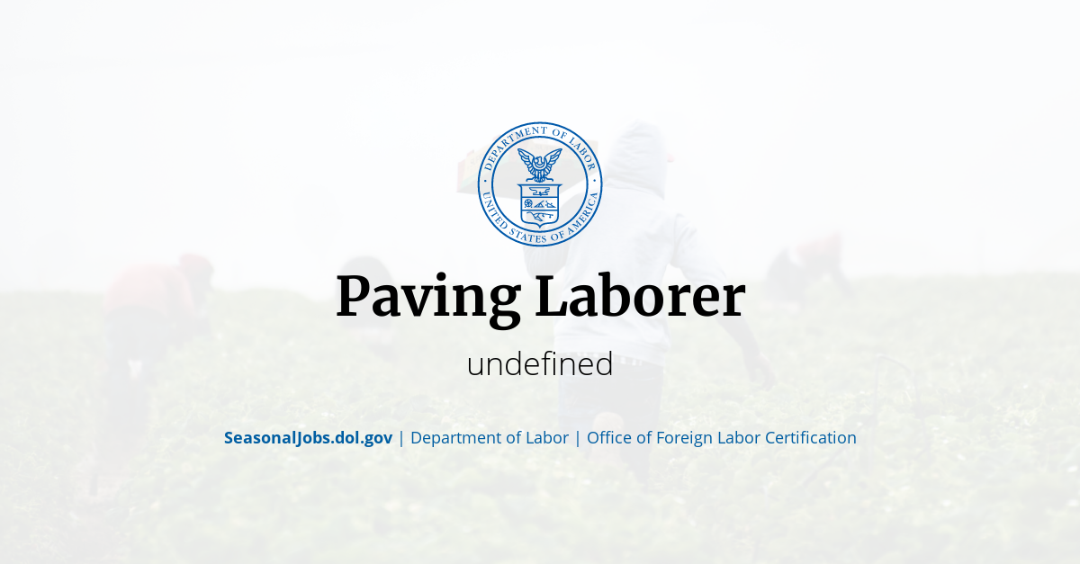 Paving Laborer SeasonalJobs.dol.gov