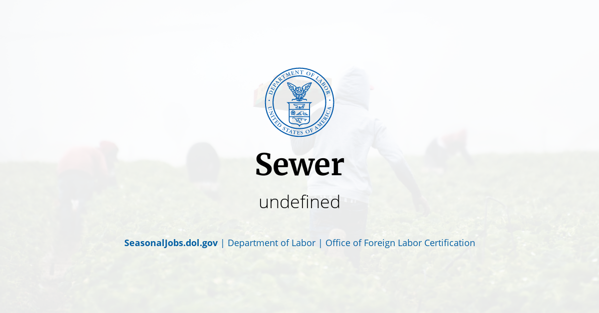 Sewer | SeasonalJobs.dol.gov