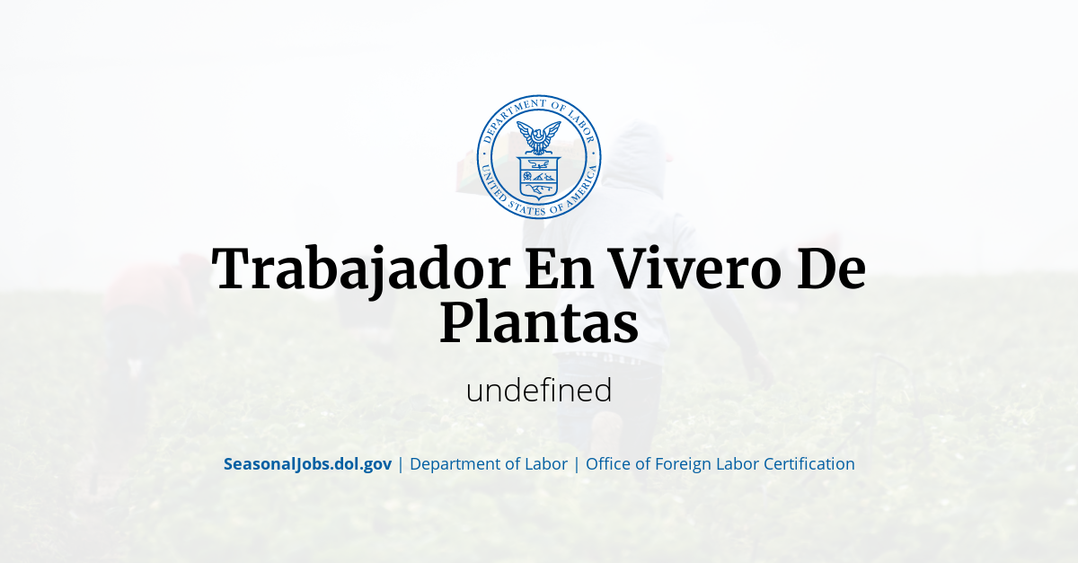 Trabajador En Vivero De Plantas 